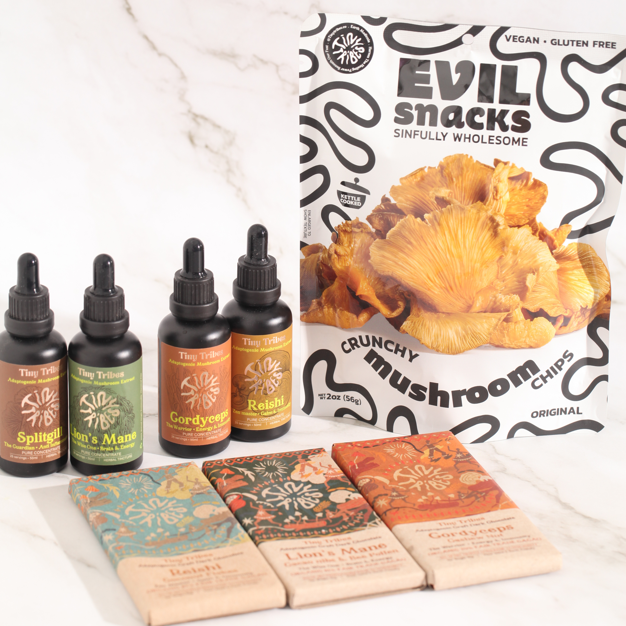 Adaptogenic Dark Chocolate w/ Cordyceps & Cashews - Tiny Tribes
